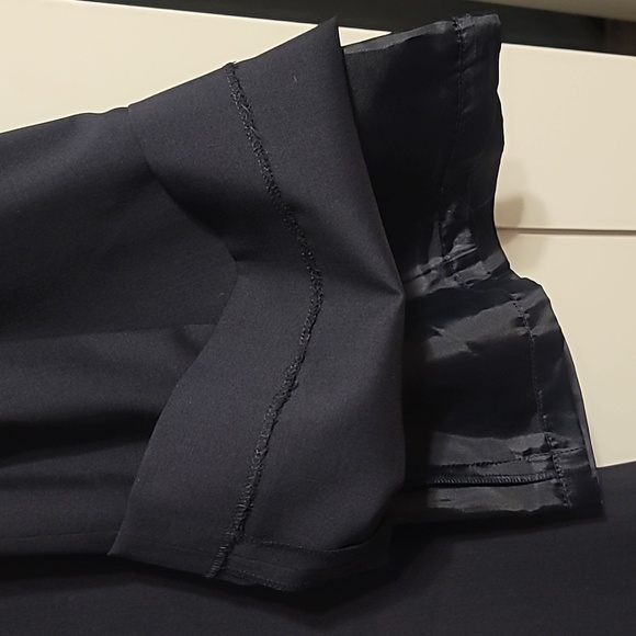 Vtg Talbots Trouser Pants Womens Sz 14 Black Straight Wide-Leg Lining Office - Picture 5 of 9